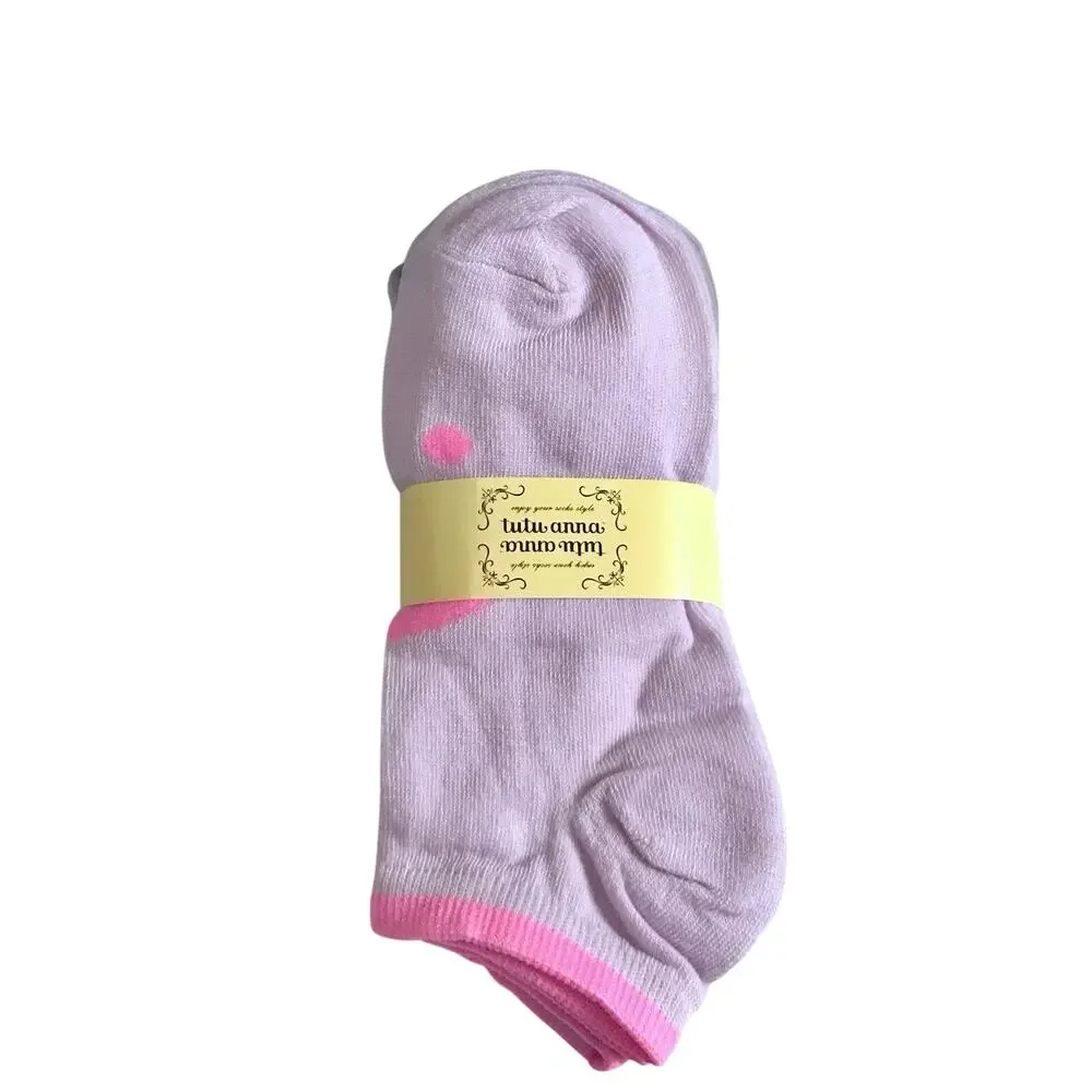 Tutu Anna NWT 5 Pairs No Show Lilac and Pink Socks Women OS